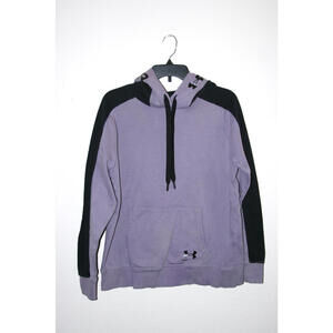 Under Armour Lavender and Black Logo Hoodie Size Large